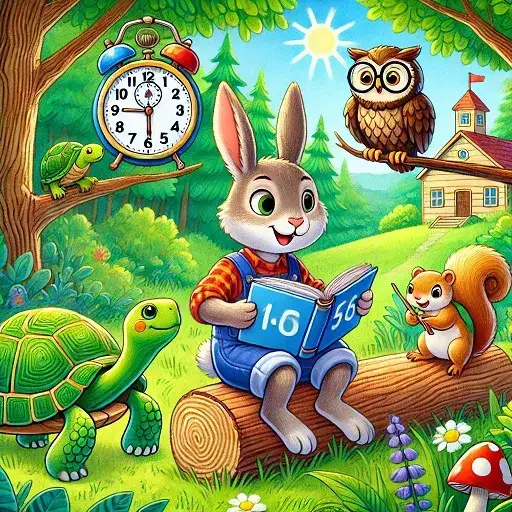 داستان ماجراجویی پویا در یادگیری ساعت و ریاضی: دوستان جنگل به کمک می آیند