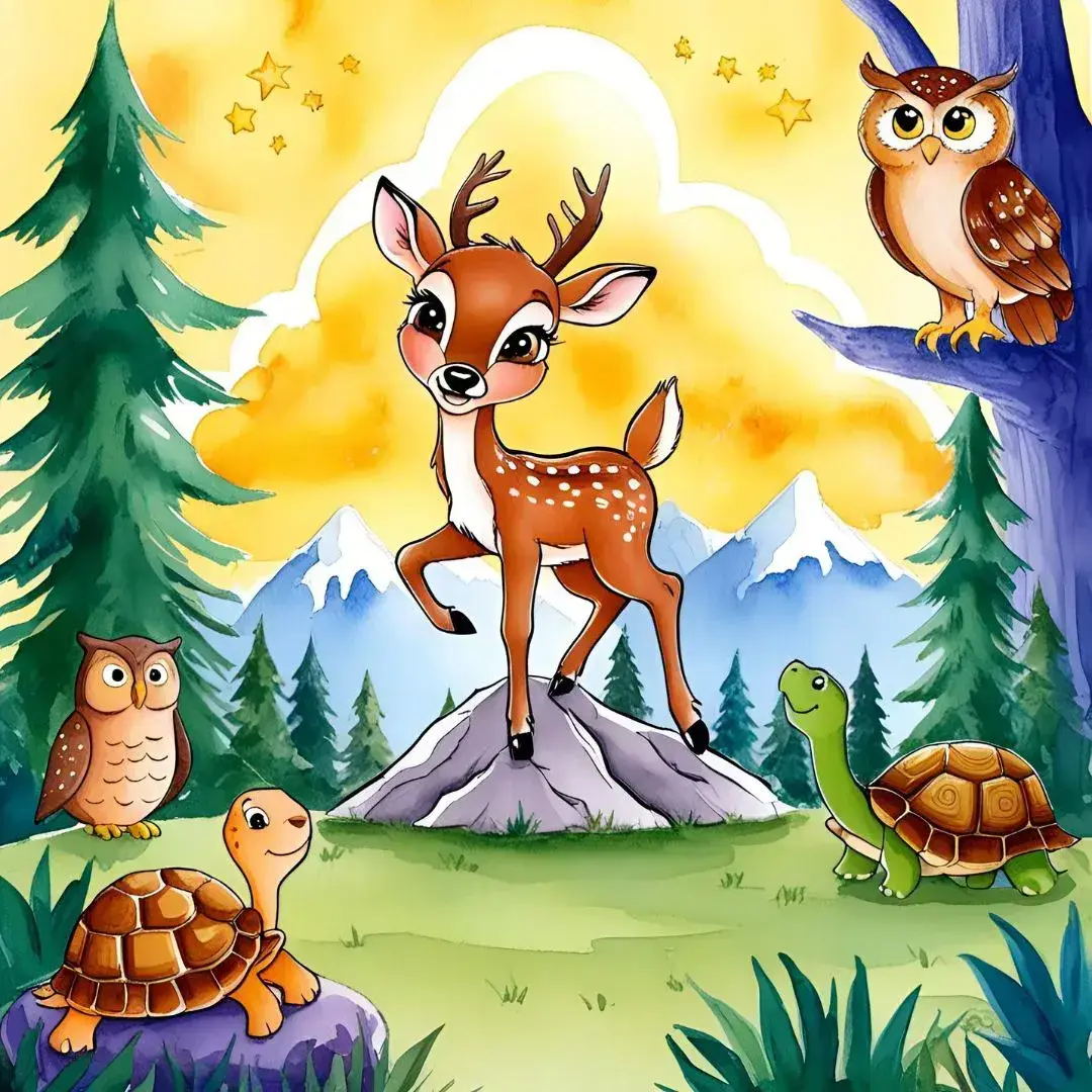 داستان بچه آهوی جنگل و راز قله ی پیروزی: داستانی درباره پشتکار و دوستی