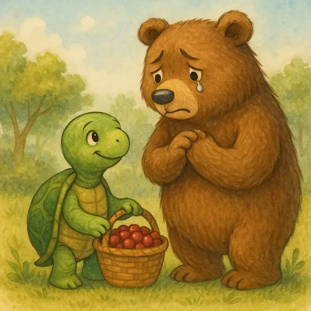 داستان داستان کودکانه درباره بخشش و گذشت | قصه لاک پشت مهربان و خرس پشیمان