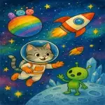 لونا ماجراجویی گربه فضایی