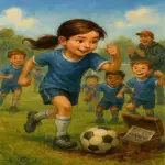 دختر شجاع در تیم فوتبال