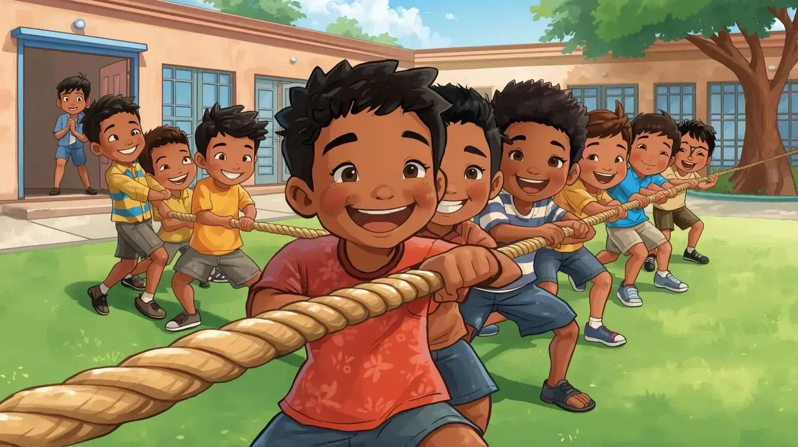 داستان داستان کودکانه احترام و دوستی در مدرسه: بازی گروهی با انصاف