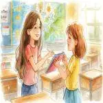 داستان کودکانه رفتار درست با دوستان در مدرسه: ماجرای دفتر گمشده