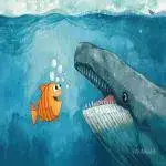 ماهی کوچکی که می خواست مثل نهنگ باشد