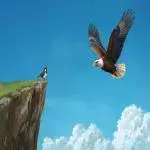 گنجشکی که می خواست مثل عقاب پرواز کند