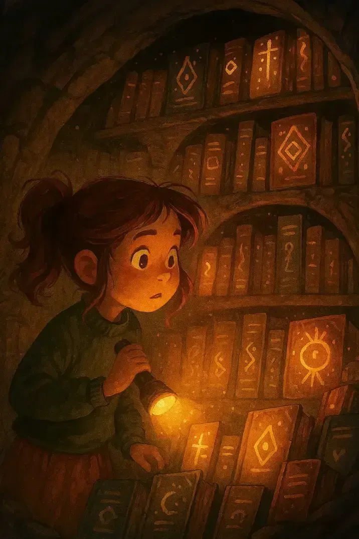 داستان راز کتابخانه زیرزمینی و دختر کنجکاو