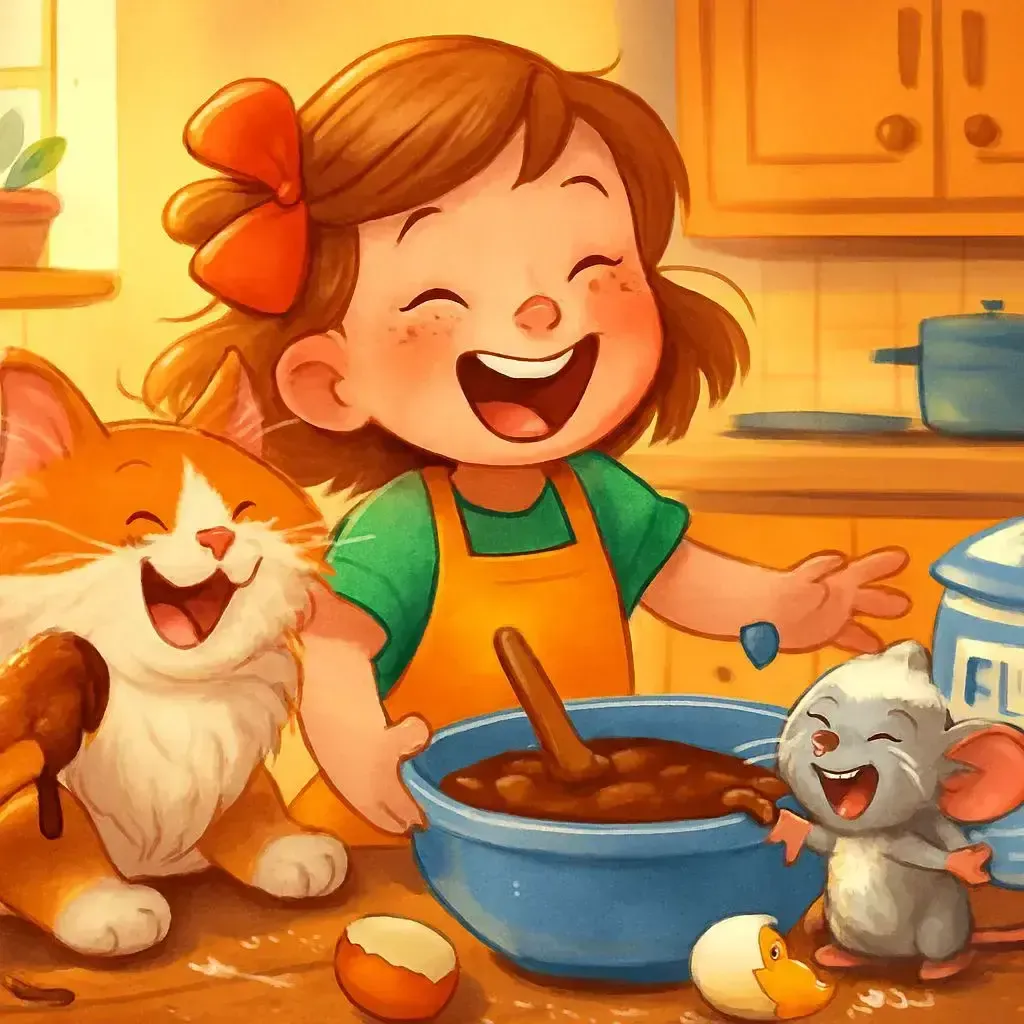 داستان ماجرای خنده دار آشپزی سارا، پیشی گربه ملوس و موش باهوش