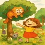 ماجراهای خنده دار سارا، پیشی گربه ملوس و موش باهوش در حیاط خانه