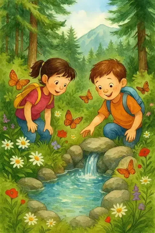 داستان ماجراجویی در جنگل کوهستان و کشف چشمه مخفی