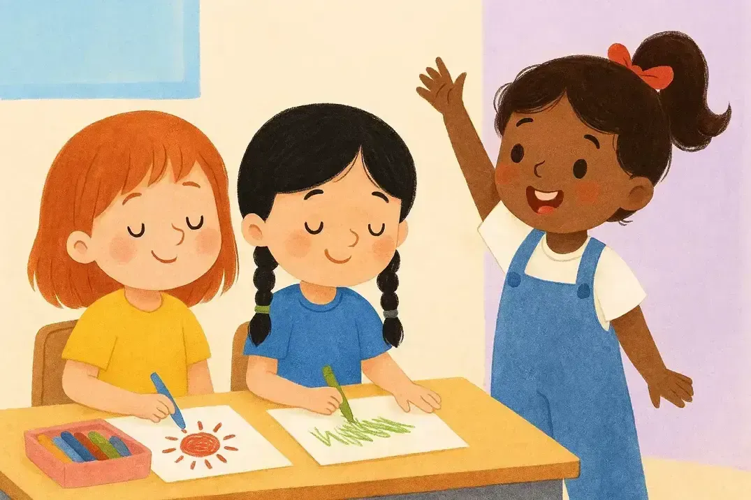 داستان داستان کودکانه درباره پیدا کردن دوست در مدرسه با گفتگوی صادقانه