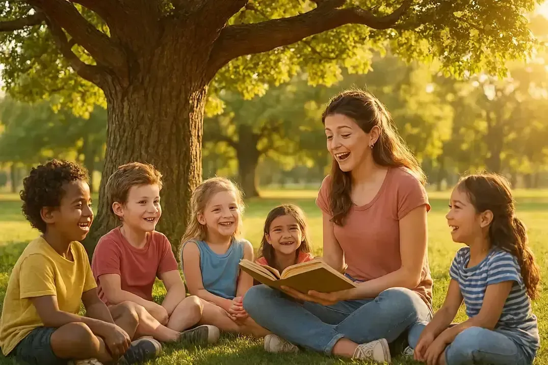 داستان داستان کودکانه دوستی با کتابخوانی در بوستان