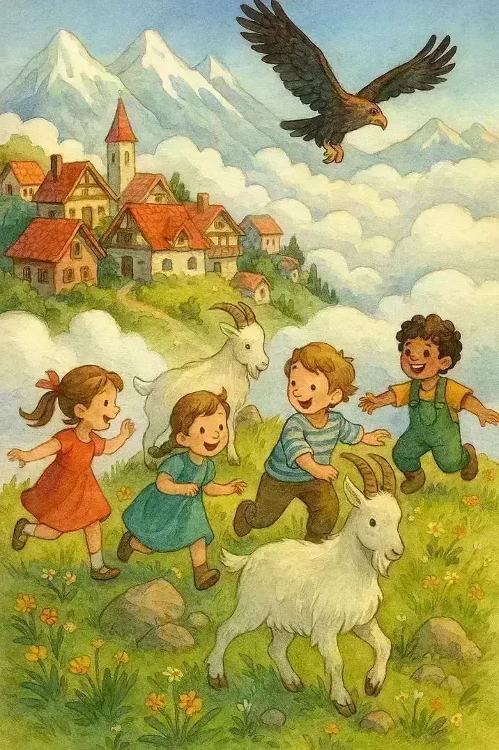 داستان روستای بالای ابرها و دیدار با حیوانات کوهستان