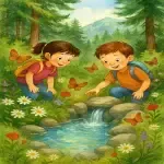 ماجراجویی در جنگل کوهستان و کشف چشمه مخفی