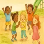 داستان کودکانه درباره پیدا کردن دوست در مدرسه با بازی های گروهی