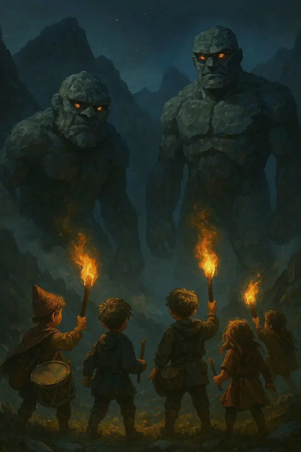 داستان حمله غول های سنگی و شجاعت بچه های روستا