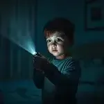 کودکی که در تاریکی شجاعت پیدا کرد