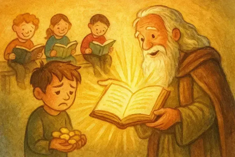 داستان داستان کودکانه ارزش زمان و دانش بیشتر از طلا