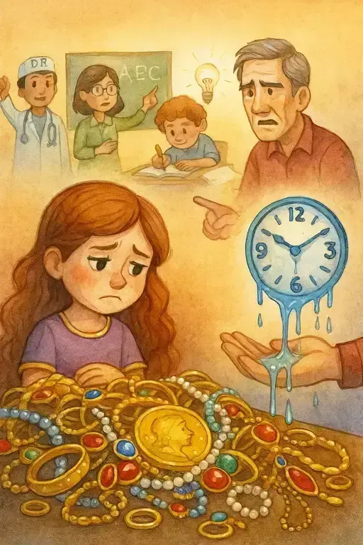 داستان داستان کودکانه زمان از دست رفته با هیچ ثروتی باز نمی گردد