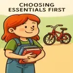 داستان سارا و دوچرخه آرزوها درباره اولویت بندی خریدهای ضروری