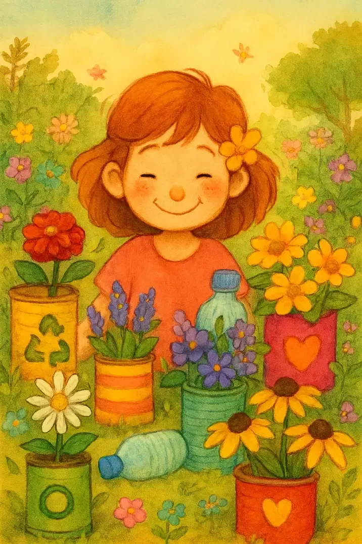 داستان داستان کودکانه لیلا و باغچه جادویی از زباله ها