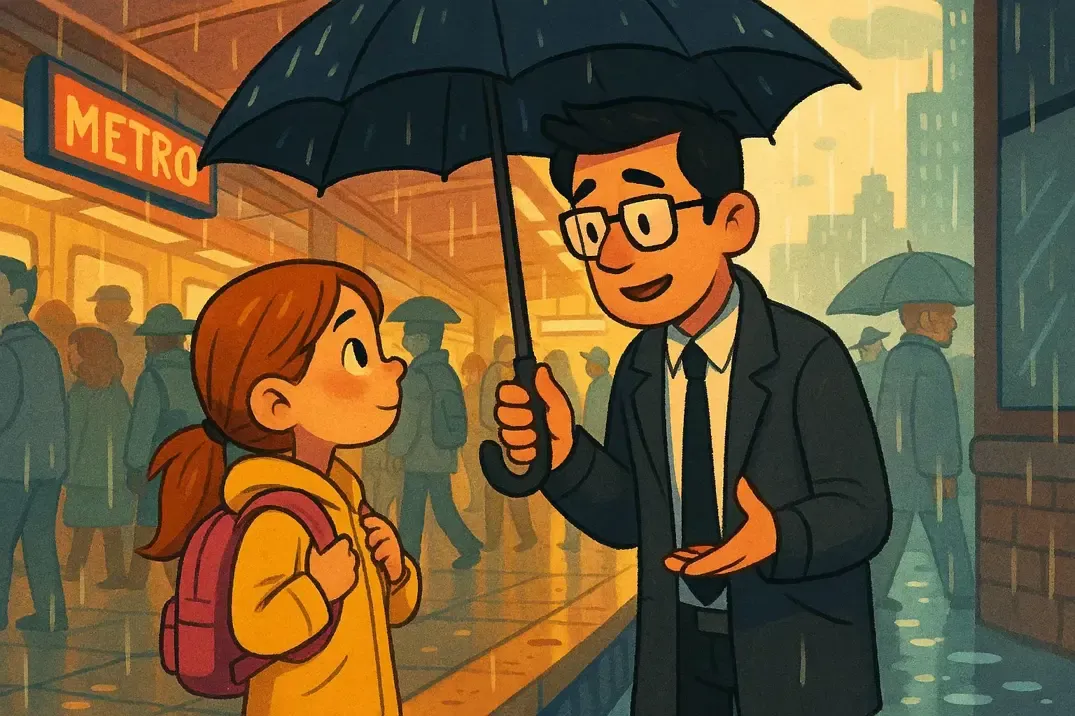 داستان آرینا و مرد چتر سیاه در مترو