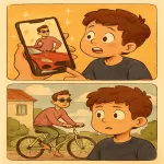 پسر و ماشین قرمز دروغین