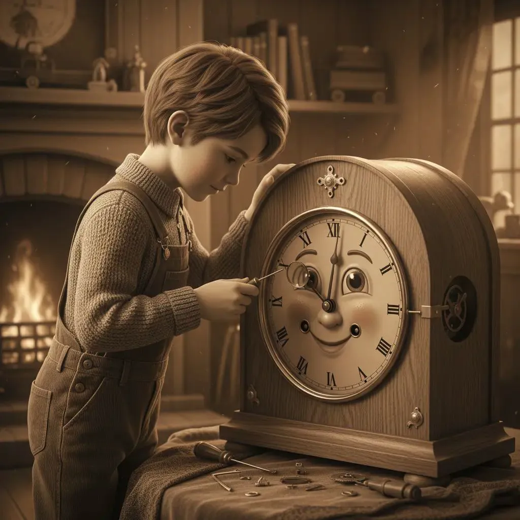 داستان قصه شب کودکانه: ساعت قدیمی و راز زمان