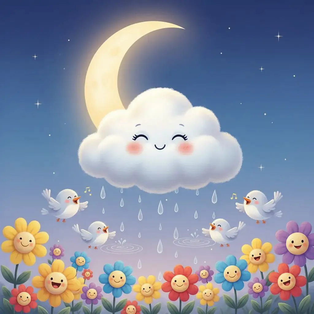 داستان داستان شب کودکان: ابر تنبل و باران مهربان