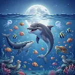 داستان آرامش بخش کودکانه: ماه و دلفین مهربان
