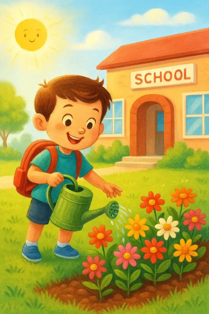 داستان داستان کودکانه درباره مسئولیت پذیری: علی و باغچه مدرسه