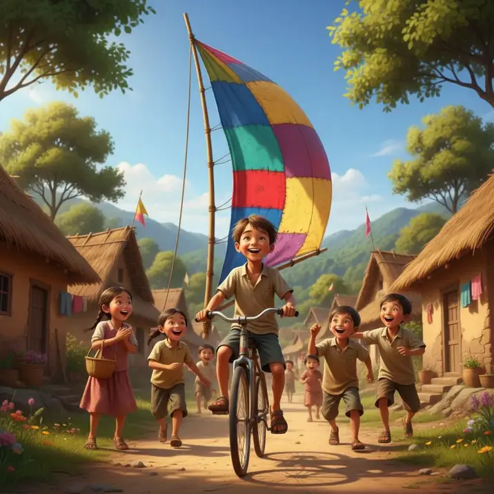 داستان پسرک خلاق و دوچرخه ی بادبادکی