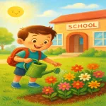 داستان کودکانه درباره مسئولیت پذیری: علی و باغچه مدرسه