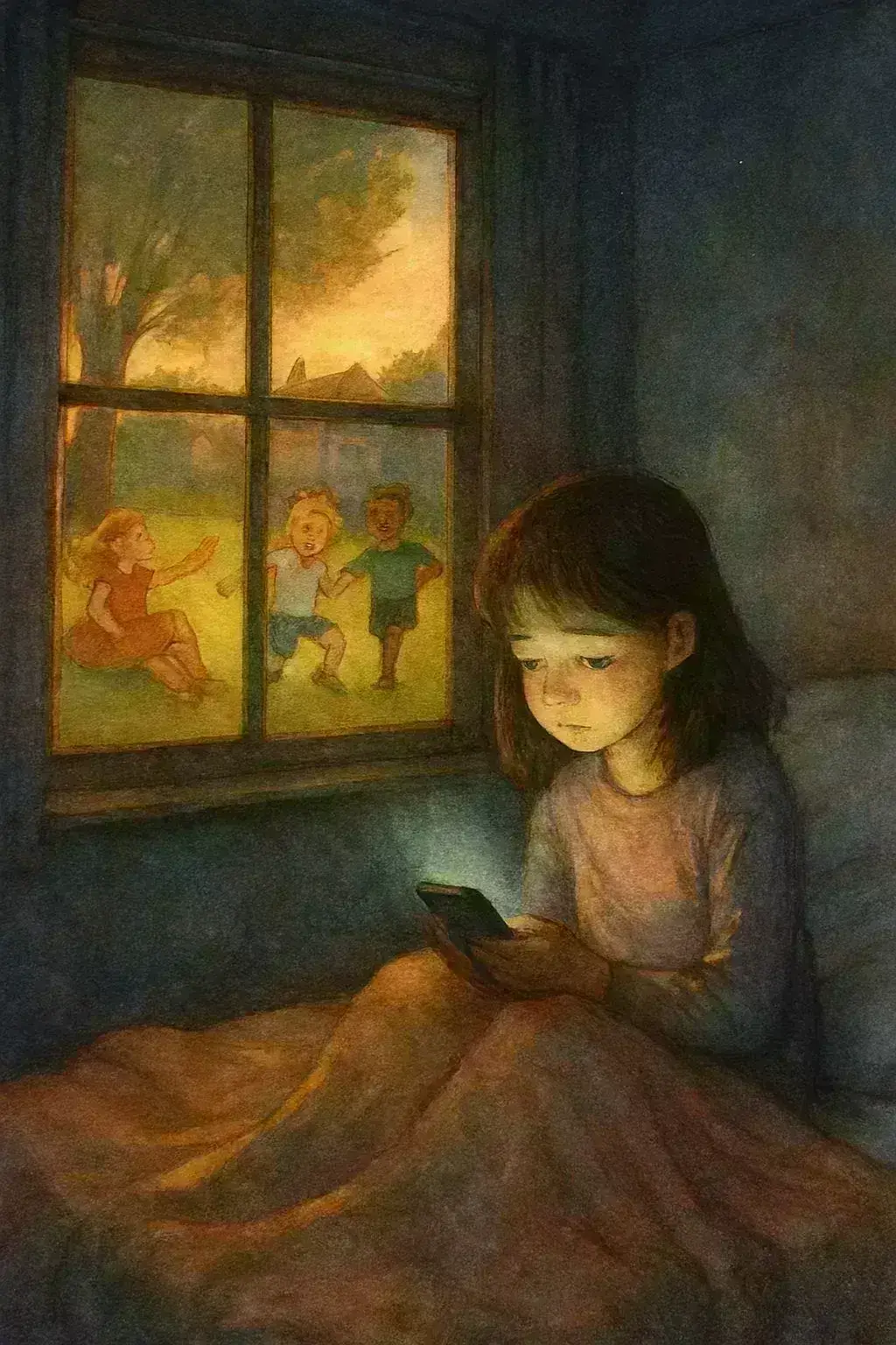 داستان داستان کودکانه دختری که همیشه با موبایل بازی می کرد