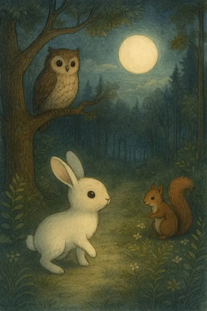 داستان ماجراجویی آرام بخش خرگوش کوچولو در جنگل شب