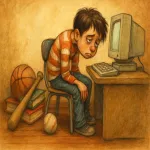 داستان کودکانه پسری که همیشه جلوی کامپیوتر می نشست
