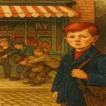 کودک شجاع در راه مدرسه