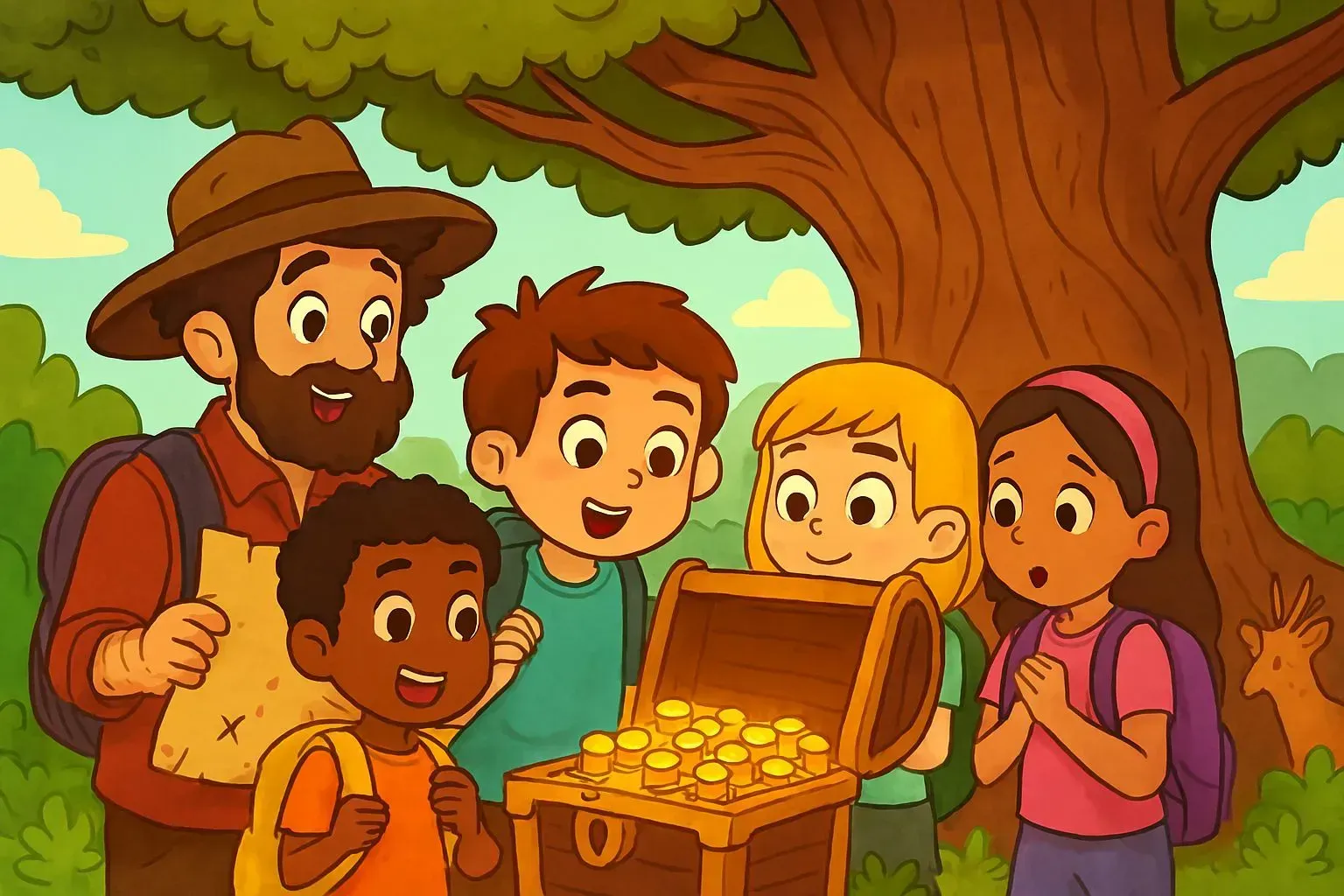 داستان داستان کودکانه گنج پنهان و تجربه عمو