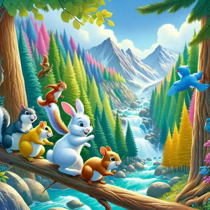 داستان ماجراجویی در جنگل رنگین