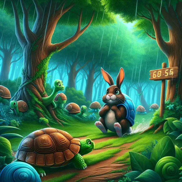 داستان ماجرای جالب خرگوش و لاک پشت