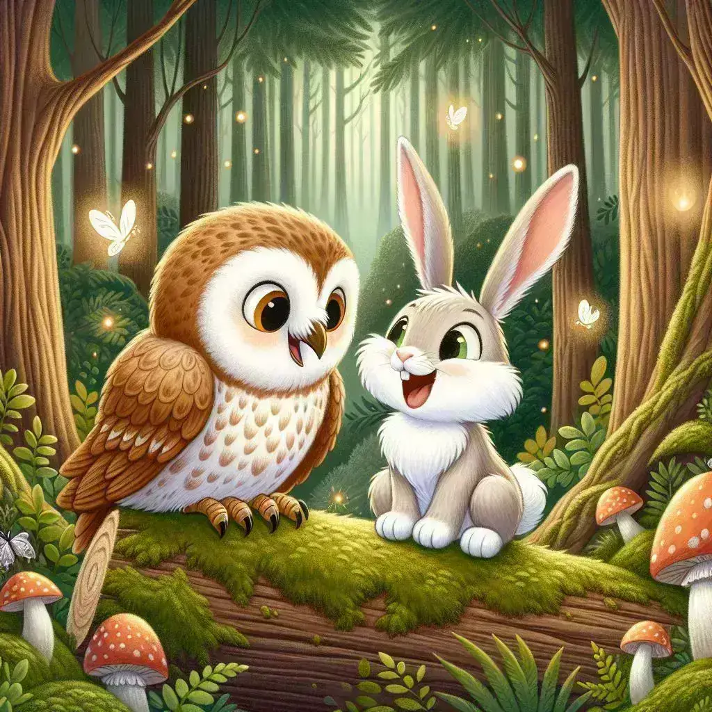 داستان دوستی جغد و خرگوش