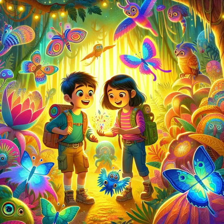 داستان ماجراجویی در جنگل رنگین