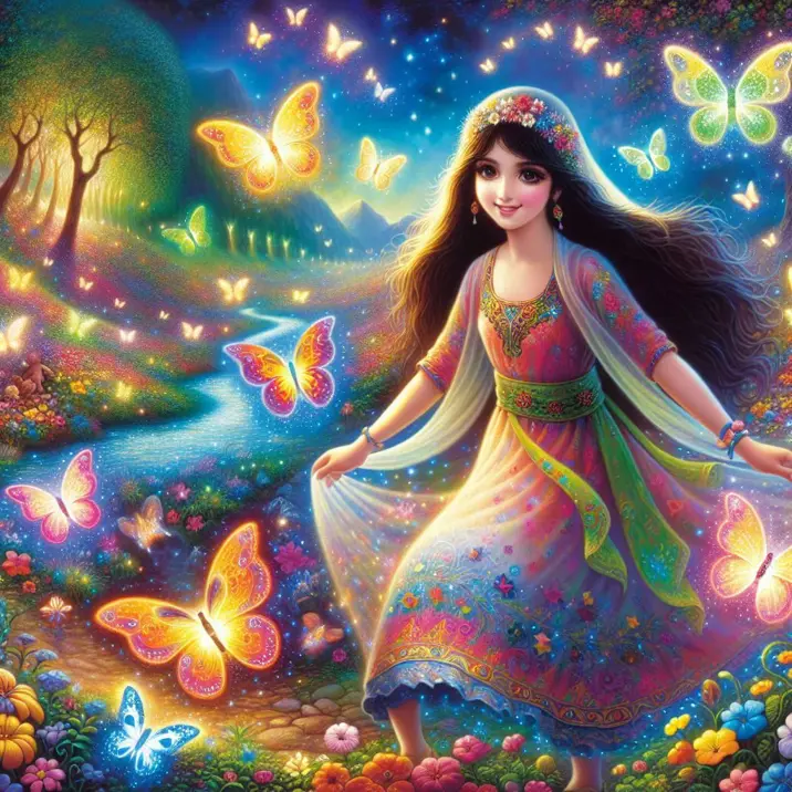 داستان سفر جادویی نازنین و پروانه ها