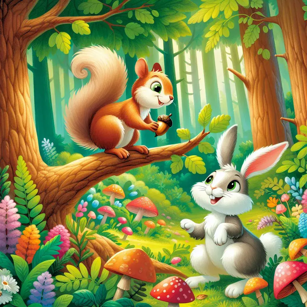 داستان ماجرای جالب سنجاب و خرگوش