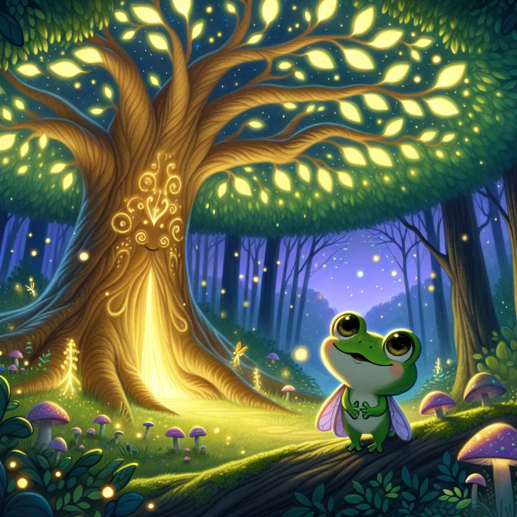داستان ماجرای بچه قورباغه و درخت جادویی