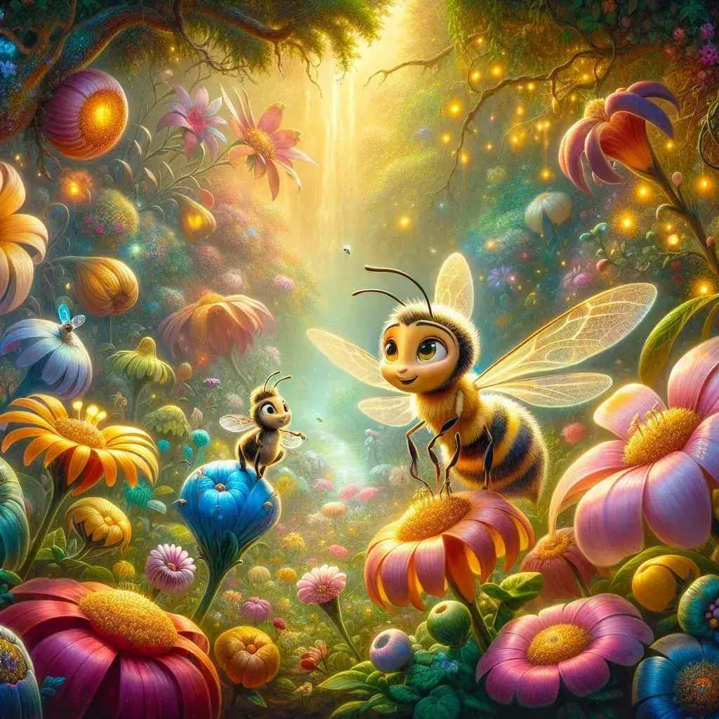 داستان ماجرای سحرآمیز زنبورک و گل ها