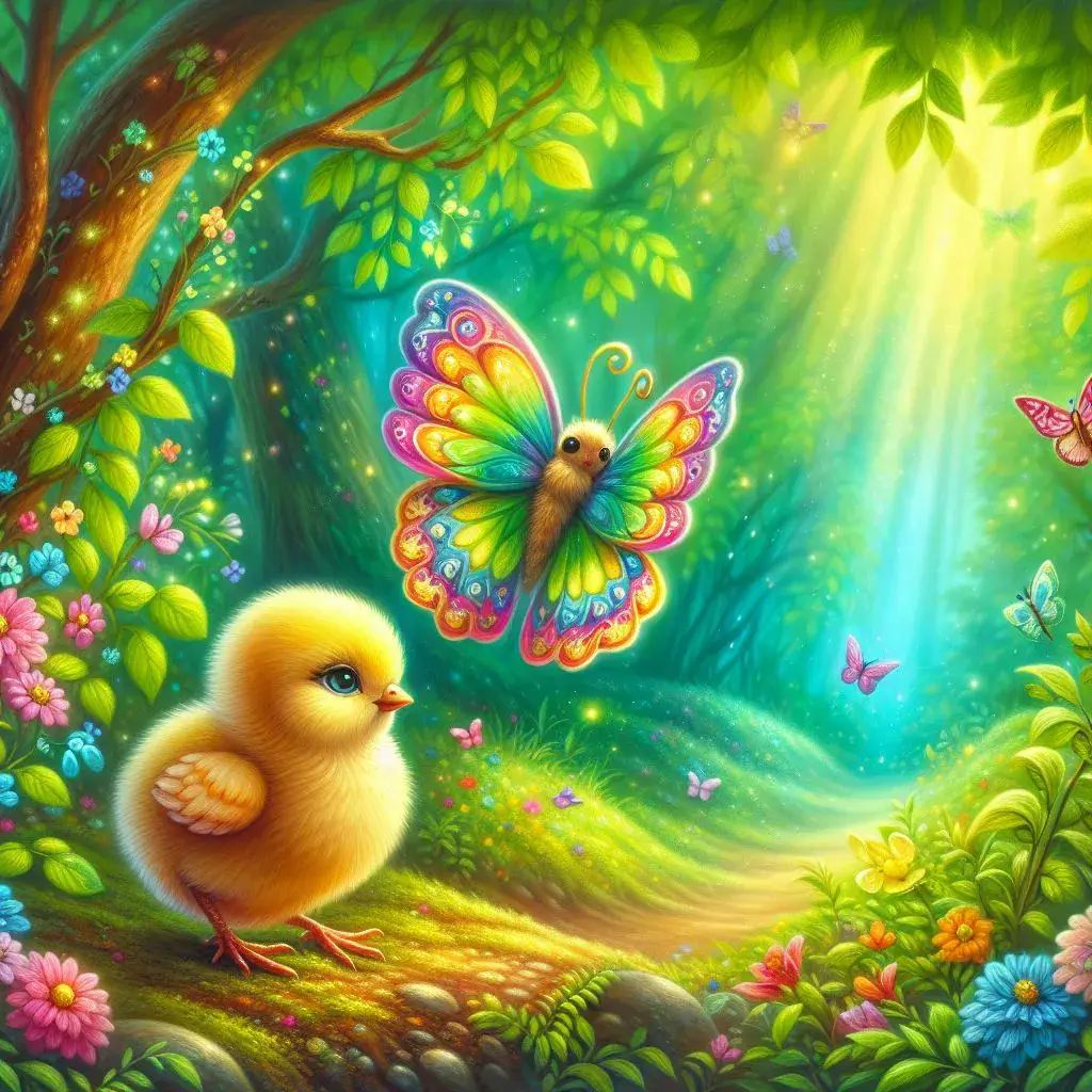 داستان ماجرای شجاعت پروانه و جوجه