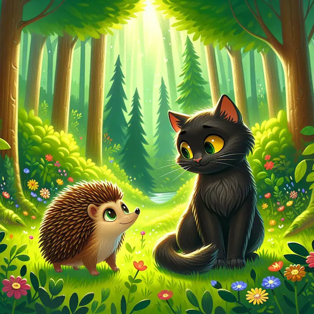 داستان ماجرای غم انگیز گربه سیاه و جوجه تیغی